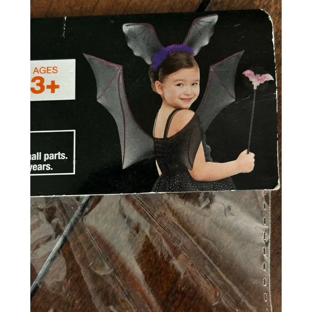 Set of Halloween Costume Accessories Bat, Angel, Laydbug Ages 3+ NEW